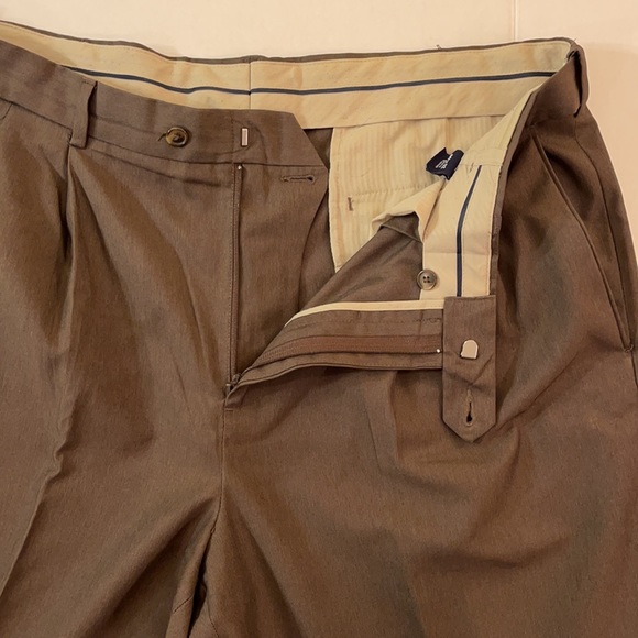 Croft & Barrow Brown Pleat Front Dress Pants 40 X 32 - Picture 5 of 10
